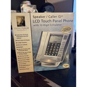 Vintage Retro Telephone Speaker Phone w/ Calculator Touch Screen Calendar in Box
